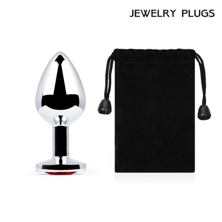 Пробка Jewelry Plug Silver - Red