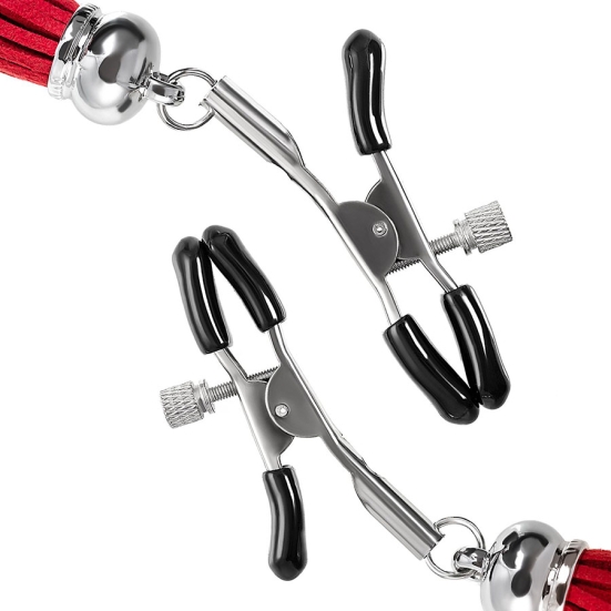 Зажимы на соски «Прищепки» с кисточками из замши