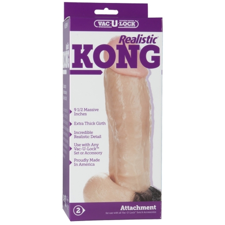 Фаллос-насадка Vac-U-Lock Realistic Kong, Doc Johnson