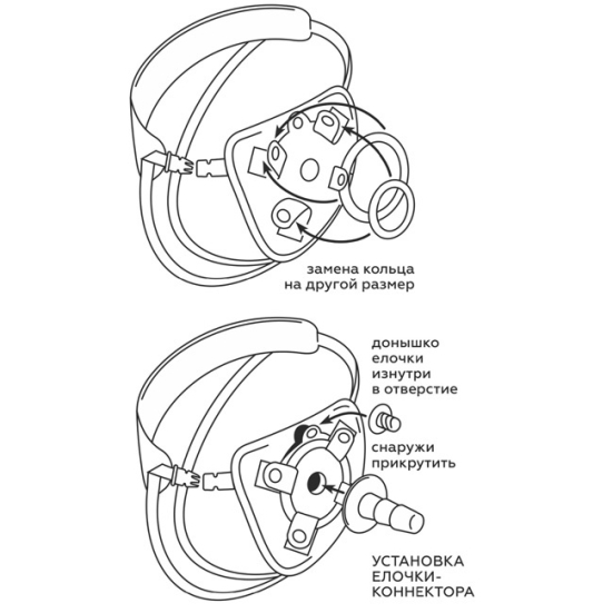 Комплект BEST UNI strap 6" с 2 насадками